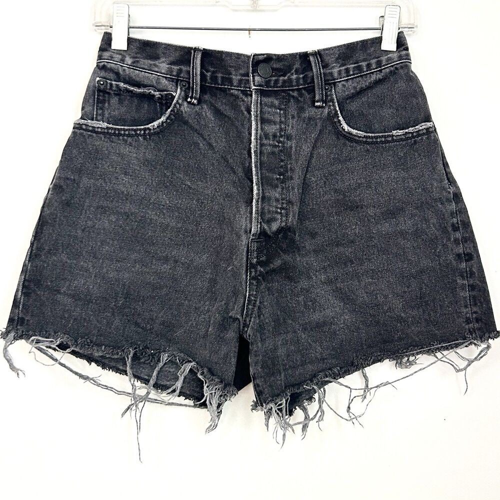 GRLFRND Jules Super High Rise Cutoff Shorts Highland Black Size 25